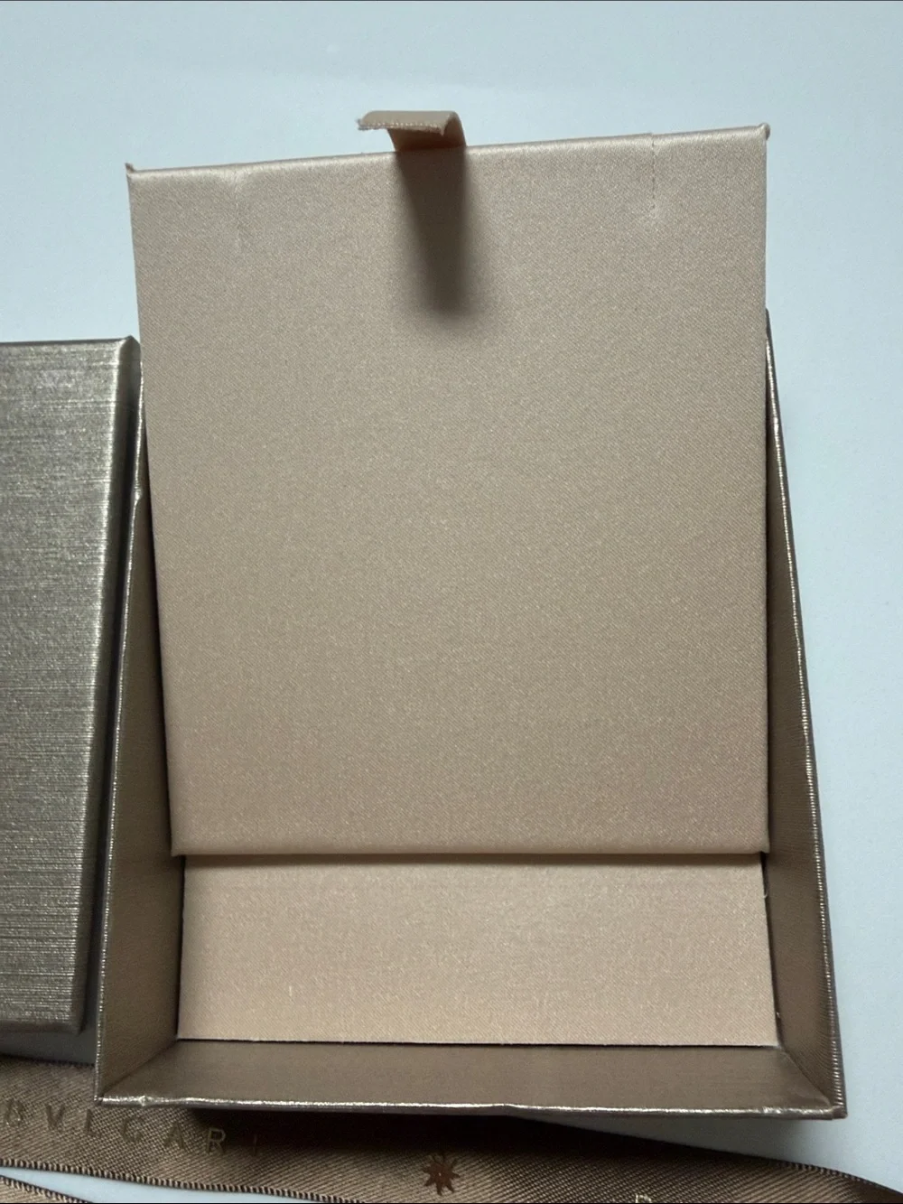 BVLGARI Rose Gold Jewelry Box with Ribbon/ save the children card and envelope